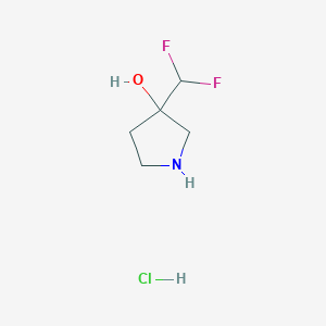 3-(Difluoromethyl)pyrrolidin-3-ol hydrochloride