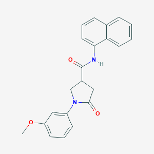 1-(3-methoxyphenyl)-N-(1-naphthyl)-5-oxo-3-pyrrolidinecarboxamide