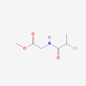 molecular formula C6H10ClNO3 B3380282 Methyl 2-(2-chloropropanamido)acetate CAS No. 187804-52-0