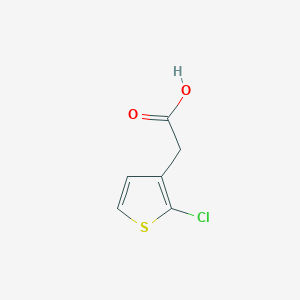 molecular formula C6H5ClO2S B3380287 3-Thiopheneacetic acid, 2-chloro- CAS No. 188718-23-2
