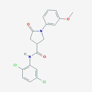 molecular formula C18H16Cl2N2O3 B338029 N-(2,5-dichlorophenyl)-1-(3-methoxyphenyl)-5-oxopyrrolidine-3-carboxamide 