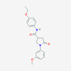 molecular formula C20H22N2O4 B338030 N-(4-ethoxyphenyl)-1-(3-methoxyphenyl)-5-oxopyrrolidine-3-carboxamide 