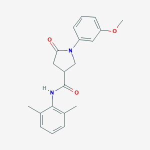 molecular formula C20H22N2O3 B338031 N-(2,6-dimethylphenyl)-1-(3-methoxyphenyl)-5-oxo-3-pyrrolidinecarboxamide 