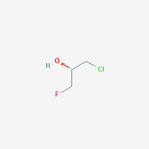 molecular formula C3H6ClFO B3380322 2-Propanol, 1-chloro-3-fluoro-, (S)- CAS No. 189937-19-7