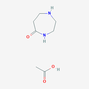 1,4-Diazepan-5-one; acetic acid