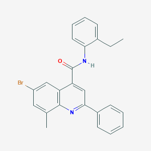 molecular formula C25H21BrN2O B338038 6-bromo-N-(2-ethylphenyl)-8-methyl-2-phenylquinoline-4-carboxamide 