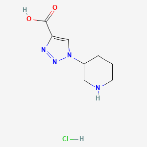 molecular formula C8H13ClN4O2 B3380399 1-(piperidin-3-yl)-1H-1,2,3-triazole-4-carboxylic acid hydrochloride CAS No. 1909326-32-4