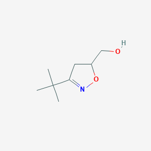 molecular formula C8H15NO2 B3380421 (3-Tert-butyl-4,5-dihydro-1,2-oxazol-5-YL)methanol CAS No. 191676-58-1