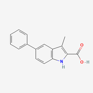 molecular formula C16H13NO2 B3380427 3-methyl-5-phenyl-1H-Indole-2-carboxylic acid CAS No. 191868-97-0