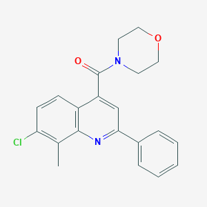 molecular formula C21H19ClN2O2 B338044 (7-Chloro-8-methyl-2-phenyl-4-quinolyl)(morpholino)methanone 