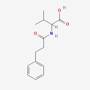 molecular formula C14H19NO3 B3380448 3-Methyl-2-(3-phenylpropanamido)butanoic acid CAS No. 1927902-07-5