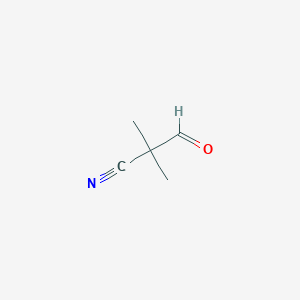 molecular formula C5H7NO B3380455 Propanenitrile, 2,2-dimethyl-3-oxo- CAS No. 19295-56-8