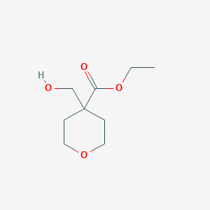 molecular formula C9H16O4 B3380456 Ethyl 4-(hydroxymethyl)oxane-4-carboxylate CAS No. 193022-97-8