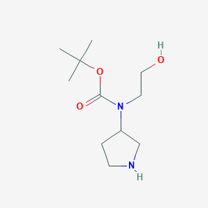 molecular formula C11H22N2O3 B3380487 tert-butyl N-(2-hydroxyethyl)-N-(pyrrolidin-3-yl)carbamate CAS No. 1935441-40-9