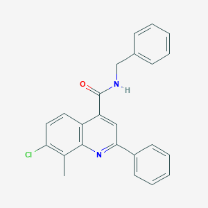 molecular formula C24H19ClN2O B338049 N-benzyl-7-chloro-8-methyl-2-phenylquinoline-4-carboxamide 