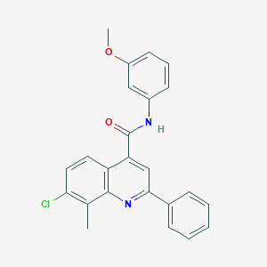 molecular formula C24H19ClN2O2 B338051 7-chloro-N-(3-methoxyphenyl)-8-methyl-2-phenylquinoline-4-carboxamide 