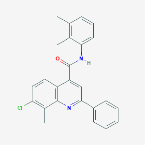 molecular formula C25H21ClN2O B338052 7-chloro-N-(2,3-dimethylphenyl)-8-methyl-2-phenylquinoline-4-carboxamide 