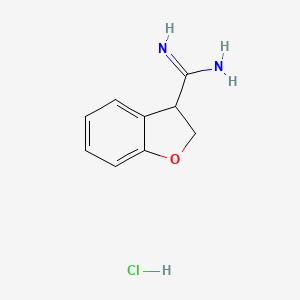 molecular formula C9H11ClN2O B3380556 2,3-Dihydro-1-benzofuran-3-carboximidamide hydrochloride CAS No. 1955554-80-9
