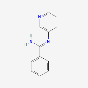 molecular formula C12H11N3 B3380559 N'-(pyridin-3-yl)benzenecarboximidamide CAS No. 19673-11-1