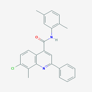 molecular formula C25H21ClN2O B338058 7-chloro-N-(2,5-dimethylphenyl)-8-methyl-2-phenylquinoline-4-carboxamide 