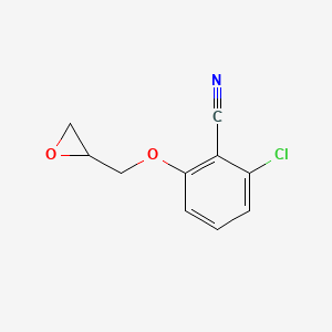molecular formula C10H8ClNO2 B3380585 2-Chloro-6-[(oxiran-2-yl)methoxy]benzonitrile CAS No. 198226-62-9