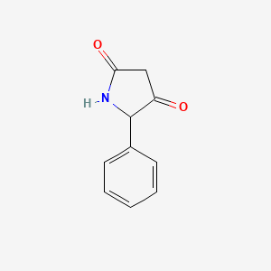 molecular formula C10H9NO2 B3380588 5-苯基吡咯烷-2,4-二酮 CAS No. 19860-27-6