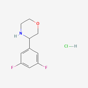 molecular formula C10H12ClF2NO B3380604 3-(3,5-Difluorophenyl)morpholine hydrochloride CAS No. 1989659-28-0