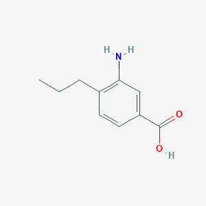 molecular formula C10H13NO2 B3380613 3-Amino-4-propylbenzoic acid CAS No. 199171-94-3