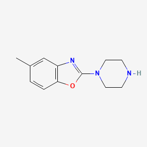 molecular formula C12H15N3O B3380619 5-Methyl-2-(piperazin-1-yl)-1,3-benzoxazole CAS No. 199292-73-4