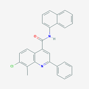 7-chloro-8-methyl-N-(1-naphthyl)-2-phenyl-4-quinolinecarboxamide