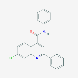 molecular formula C23H17ClN2O B338063 7-chloro-8-methyl-N,2-diphenylquinoline-4-carboxamide 