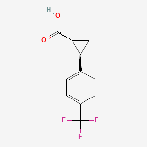 molecular formula C11H9F3O2 B3380657 (1R,2R)-2-[4-(trifluoromethyl)phenyl]cyclopropane-1-carboxylic Acid CAS No. 201164-18-3