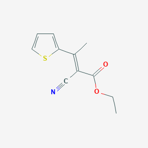 molecular formula C11H11NO2S B3380662 Ethyl 2-cyano-3-(thiophen-2-yl)but-2-enoate CAS No. 201733-74-6