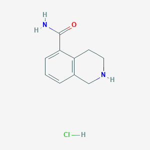 molecular formula C10H13ClN2O B3380682 1,2,3,4-Tetrahydroisoquinoline-5-carboxamide hydrochloride CAS No. 2031268-80-9