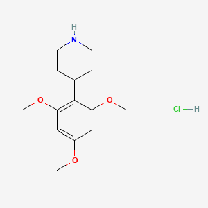 molecular formula C14H22ClNO3 B3380733 4-(2,4,6-Trimethoxyphenyl)piperidine hydrochloride CAS No. 2044796-37-2