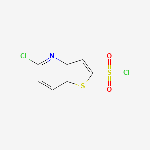 molecular formula C7H3Cl2NO2S2 B3380766 5-Chlorothieno[3,2-b]pyridine-2-sulfonyl chloride CAS No. 205055-20-5