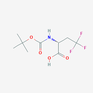 molecular formula C9H14F3NO4 B3380837 (2R)-4,4,4-Trifluoro-2-(tert-butoxycarbonylamino)butyric acid CAS No. 207118-08-9