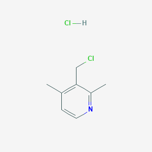 molecular formula C8H11Cl2N B3380846 Pyridine, 3-(chloromethyl)-2,4-dimethyl-, hydrochloride CAS No. 208167-86-6