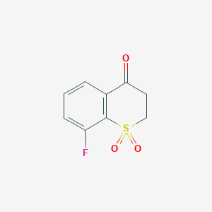 molecular formula C9H7FO3S B3380967 8-fluoro-2,3-dihydro-4H-thiochromen-4-one 1,1-dioxide CAS No. 21243-20-9
