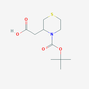 molecular formula C11H19NO4S B3380980 2-{4-[(Tert-butoxy)carbonyl]thiomorpholin-3-yl}acetic acid CAS No. 212650-49-2