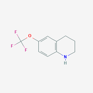 molecular formula C10H10F3NO B3380987 6-(Trifluoromethoxy)-1,2,3,4-tetrahydroquinoline CAS No. 212695-44-8