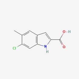 molecular formula C10H8ClNO2 B3380997 6-chloro-5-methyl-1H-indole-2-carboxylic acid CAS No. 2132418-95-0