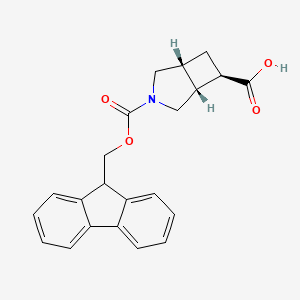 molecular formula C22H21NO4 B3381017 (1R,5R,6R)-3-{[(9H-fluoren-9-yl)methoxy]carbonyl}-3-azabicyclo[3.2.0]heptane-6-carboxylic acid CAS No. 2137145-12-9