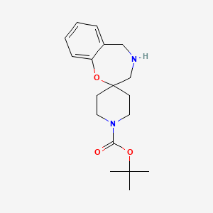 molecular formula C18H26N2O3 B3381047 tert-butyl 4,5-dihydro-3H-spiro[1,4-benzoxazepine-2,4'-piperidine]-1'-carboxylate CAS No. 2138428-38-1
