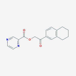 molecular formula C17H16N2O3 B338107 2-Oxo-2-(5,6,7,8-tetrahydro-2-naphthalenyl)ethyl 2-pyrazinecarboxylate 