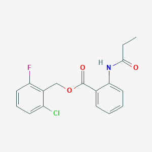 2-Chloro-6-fluorobenzyl 2-(propionylamino)benzoate