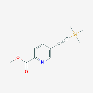 molecular formula C12H15NO2Si B3381093 Methyl 5-[2-(trimethylsilyl)ethynyl]pyridine-2-carboxylate CAS No. 216444-02-9