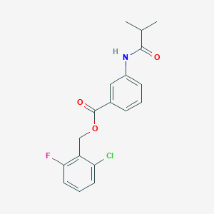 molecular formula C18H17ClFNO3 B338110 2-Chloro-6-fluorobenzyl 3-(isobutyrylamino)benzoate 