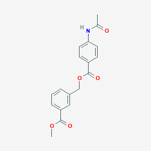 molecular formula C18H17NO5 B338111 Methyl 3-({[4-(acetylamino)benzoyl]oxy}methyl)benzoate 
