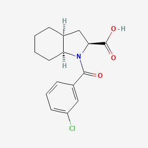 (2S,3aS,7aS)-1-(3-chlorobenzoyl)-octahydro-1H-indole-2-carboxylic acid